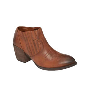 ROAN BED STU Bed|Stu Malina Leather Western Ankle Boots size 6.5